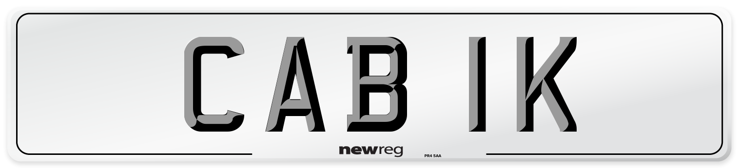 CAB 1K Number Plate from New Reg